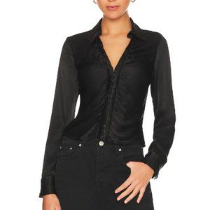 ASTR Shannon Top Black Long Sleeve size small NWT